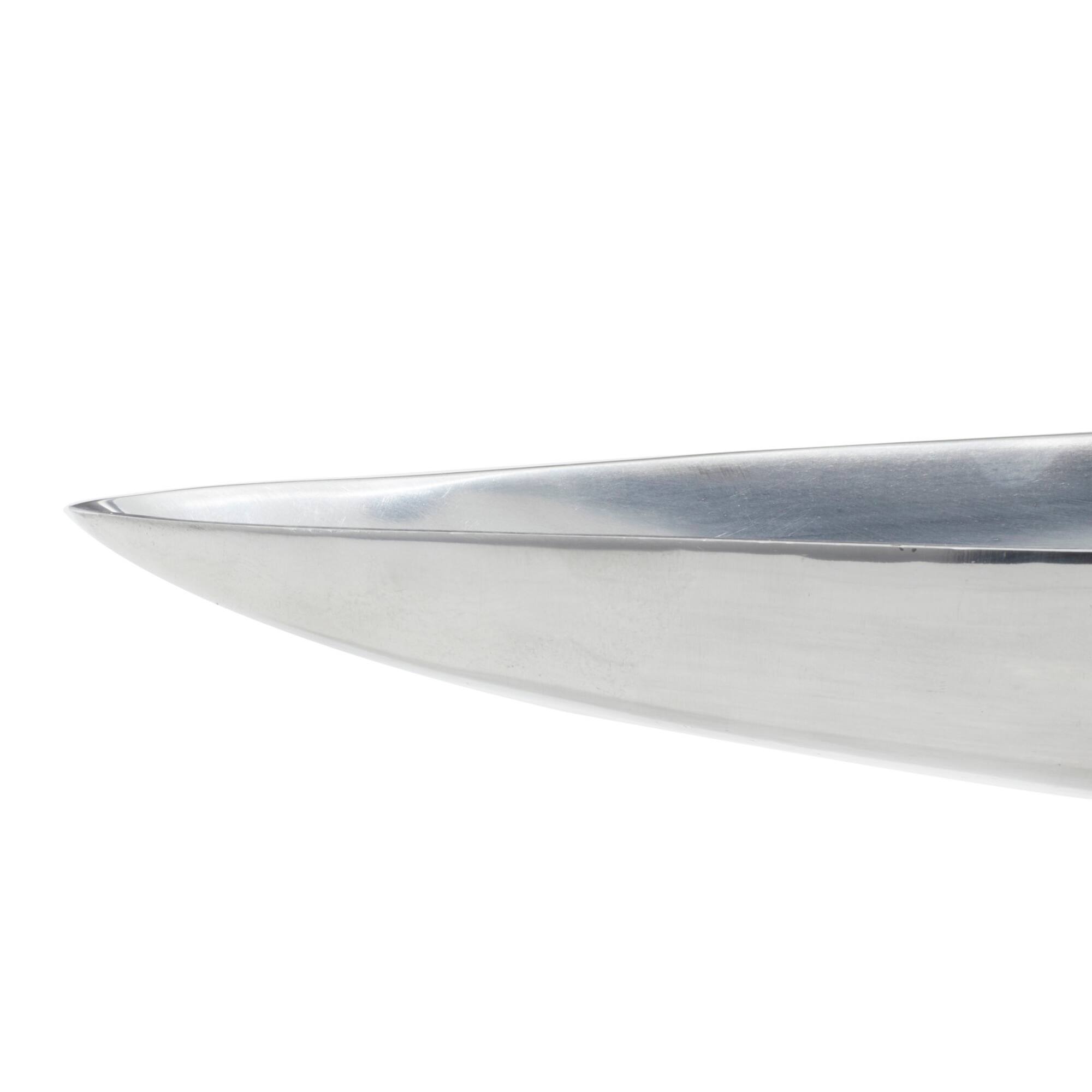 30" Silver Aluminum Modern Boat Tray